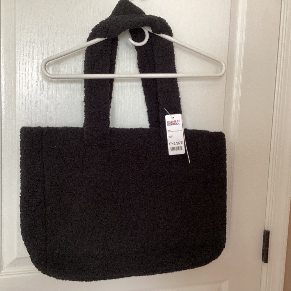 32 Degrees NWT Faux Fur Black Bag